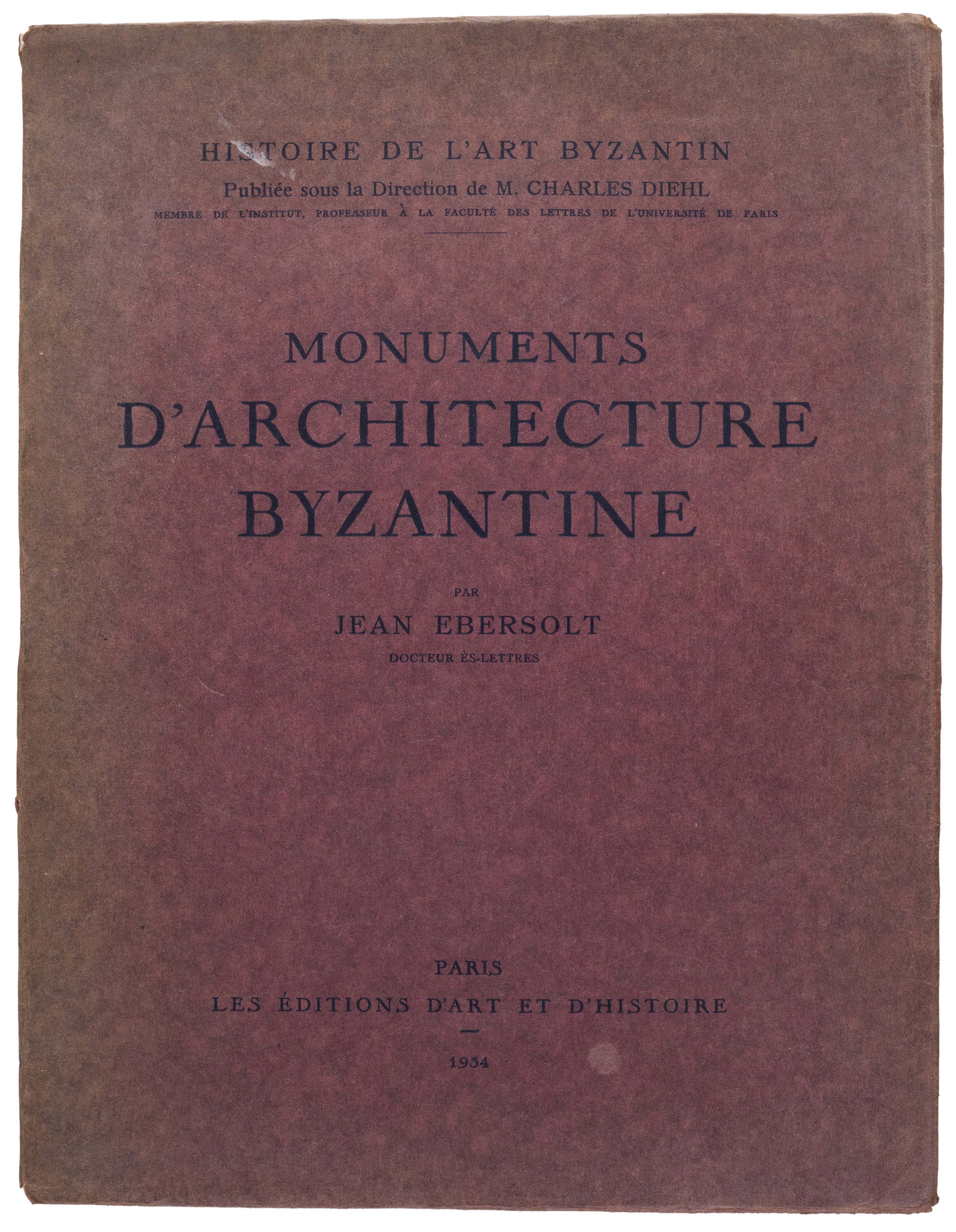 Monuments d'architecture byzantine. - Bernard Quaritch Ltd